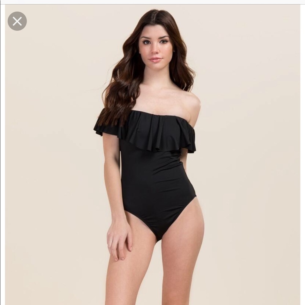 Francesca’s Tara Off the Shoulder One Piece Swim